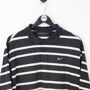 Mens NIKE Polo Shirt Black & White | XL