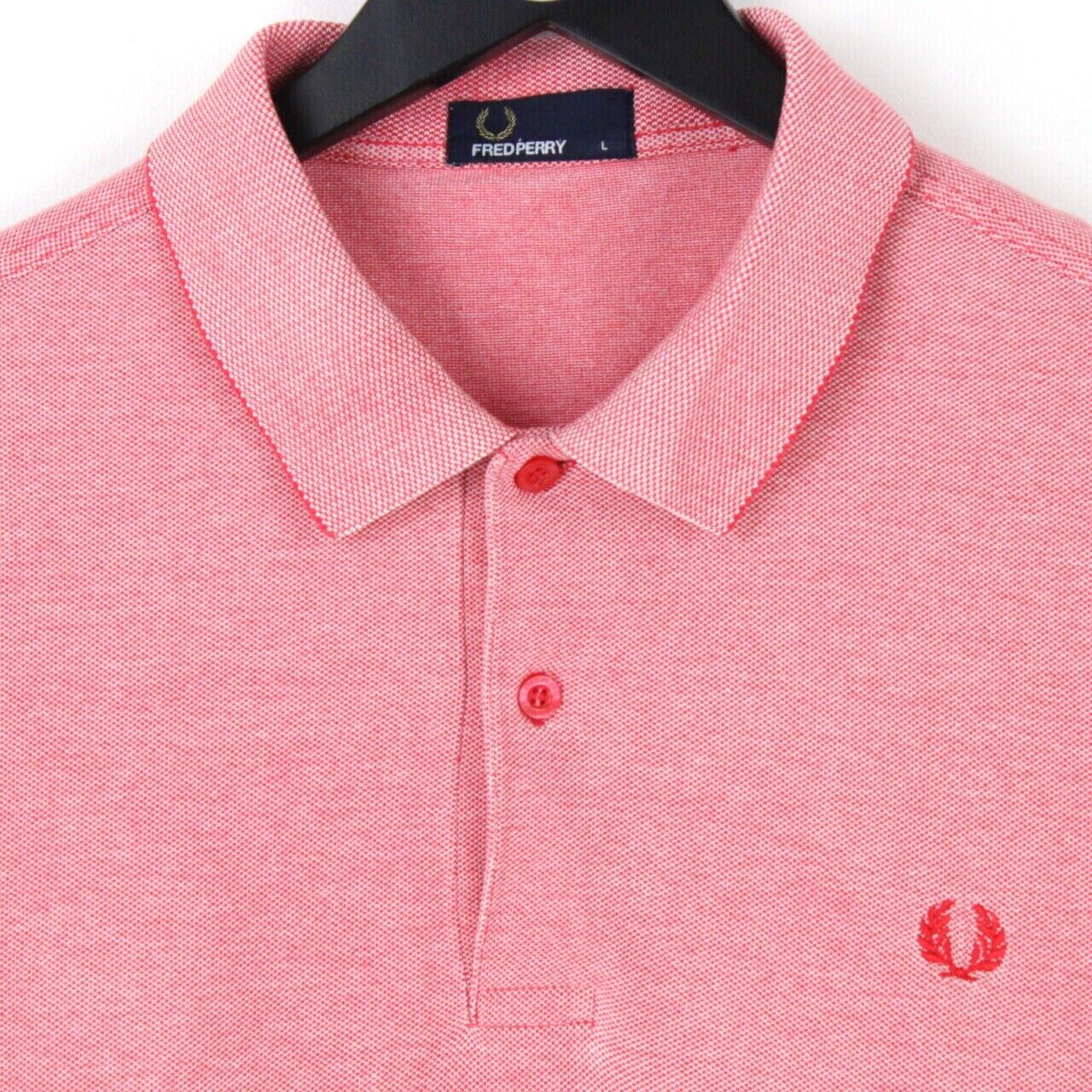 FRED PERRY Polo Shirt Red | Large
