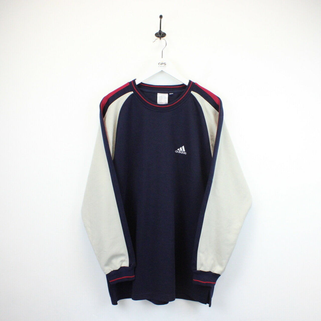 ADIDAS 00s Sweatshirt Navy Blue | XL