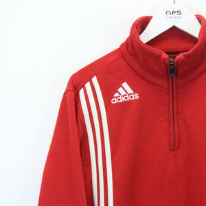 ADIDAS 00s 1/4 Zip Sweatshirt Red | Medium