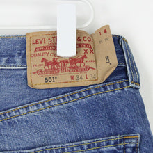 Load image into Gallery viewer, Mens LEVIS 501 Jeans Mid Blue | W34 L34
