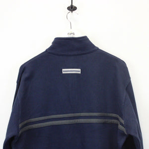 NIKE 00s 1/4 Zip Sweatshirt Navy Blue | Large