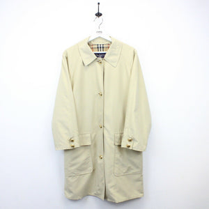 Womens BURBERRYS 90s Mac Trench Coat Beige | Large