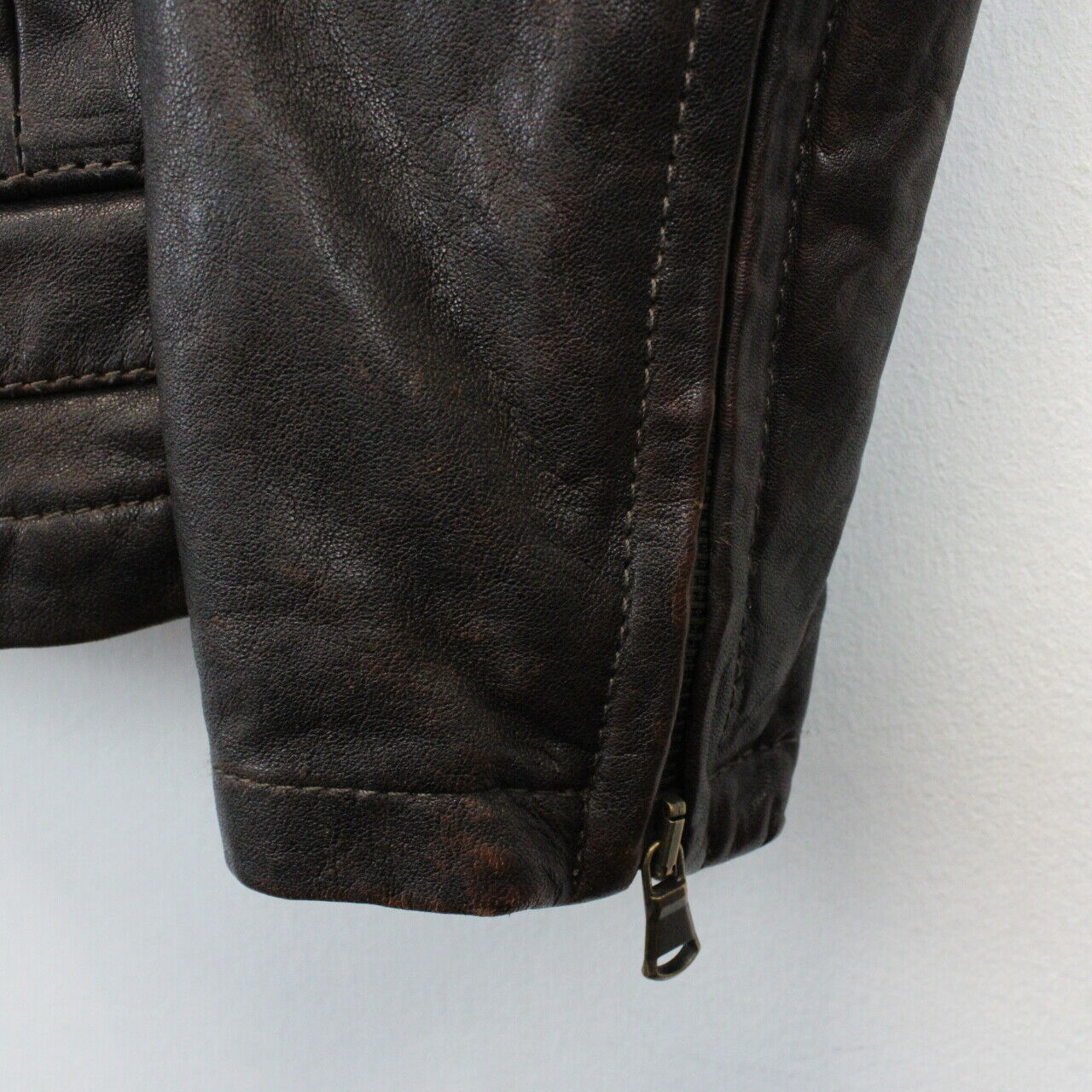 Womens BLAUER Leather Jacket Brown | Medium