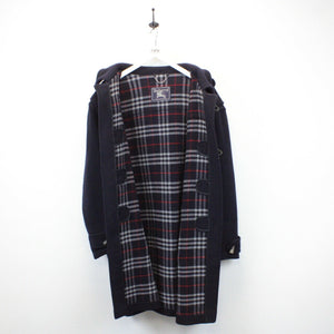 BURBERRYS 90s Wool Duffle Coat Navy Blue | XL – GPS Vintage