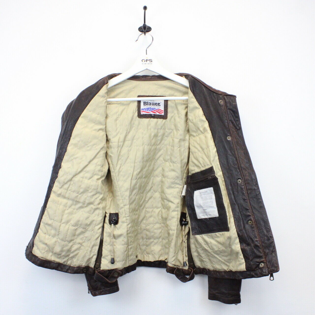 Womens BLAUER Leather Jacket Brown | Medium