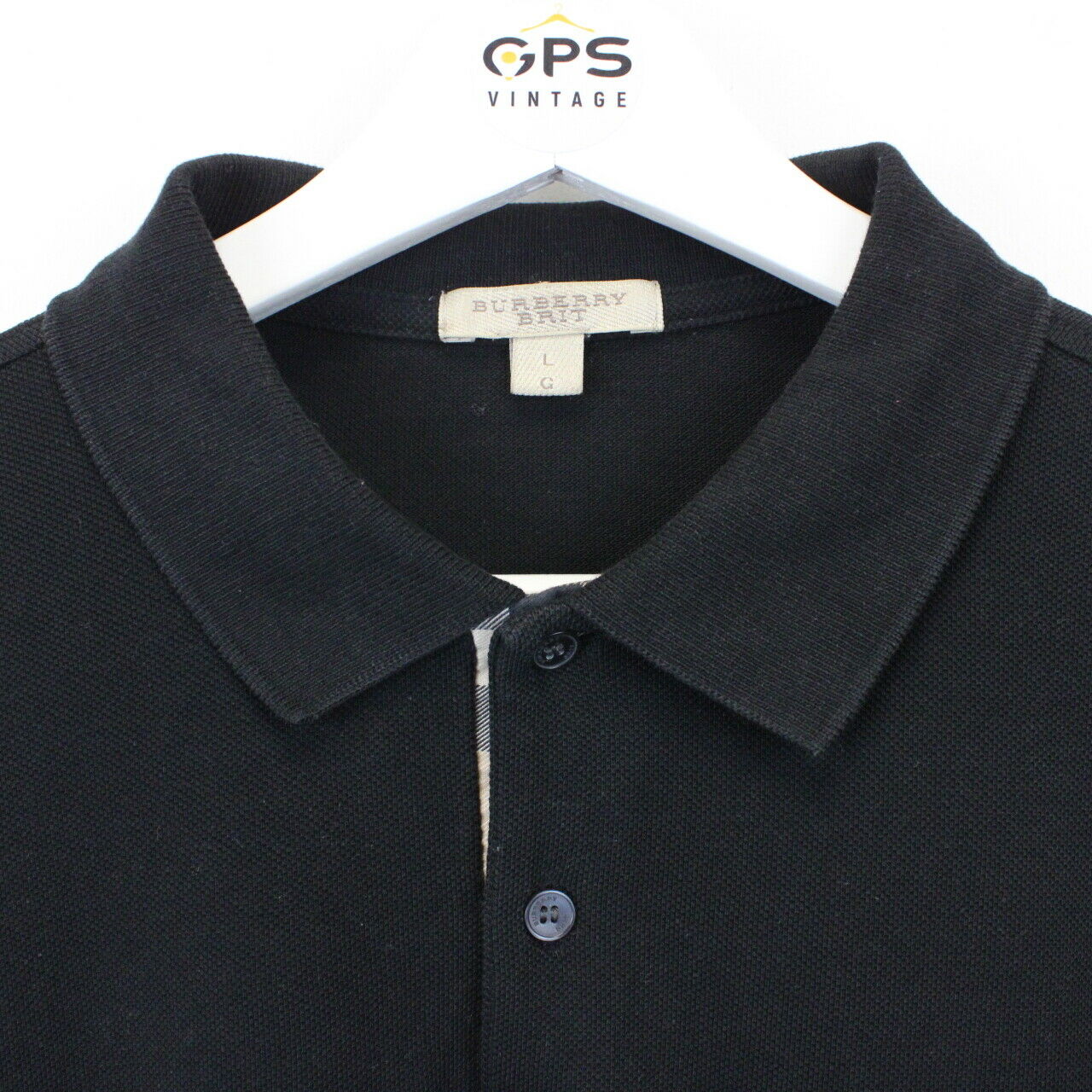 BURBERRY Polo Shirt Black | Large