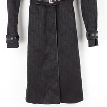 Load image into Gallery viewer, Womens KAREN MILLEN Trench Monogram Coat Black | Medium
