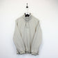 CHAMPION 1/4 Zip Sweatshirt Beige | Large