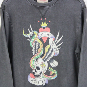 Mens ED HARDY 00s Sweatshirt Grey | Medium