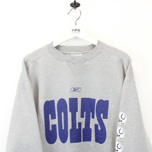 NFL REEBOK 00s Indianapolis COLTS Sweatshirt Grey | Large