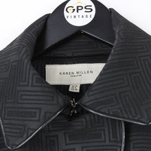 Load image into Gallery viewer, Womens KAREN MILLEN Trench Monogram Coat Black | Medium
