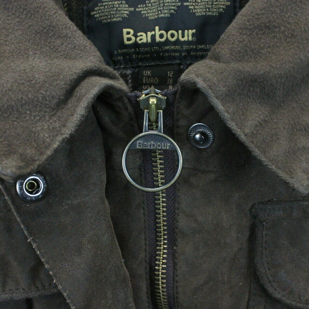 Womens BARBOUR Utility Waxed Jacket Brown | Medium