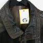 Mens 80s Leather Biker Jacket Brown | Large