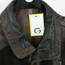 Load image into Gallery viewer, Mens 80s Leather Biker Jacket Brown | Large
