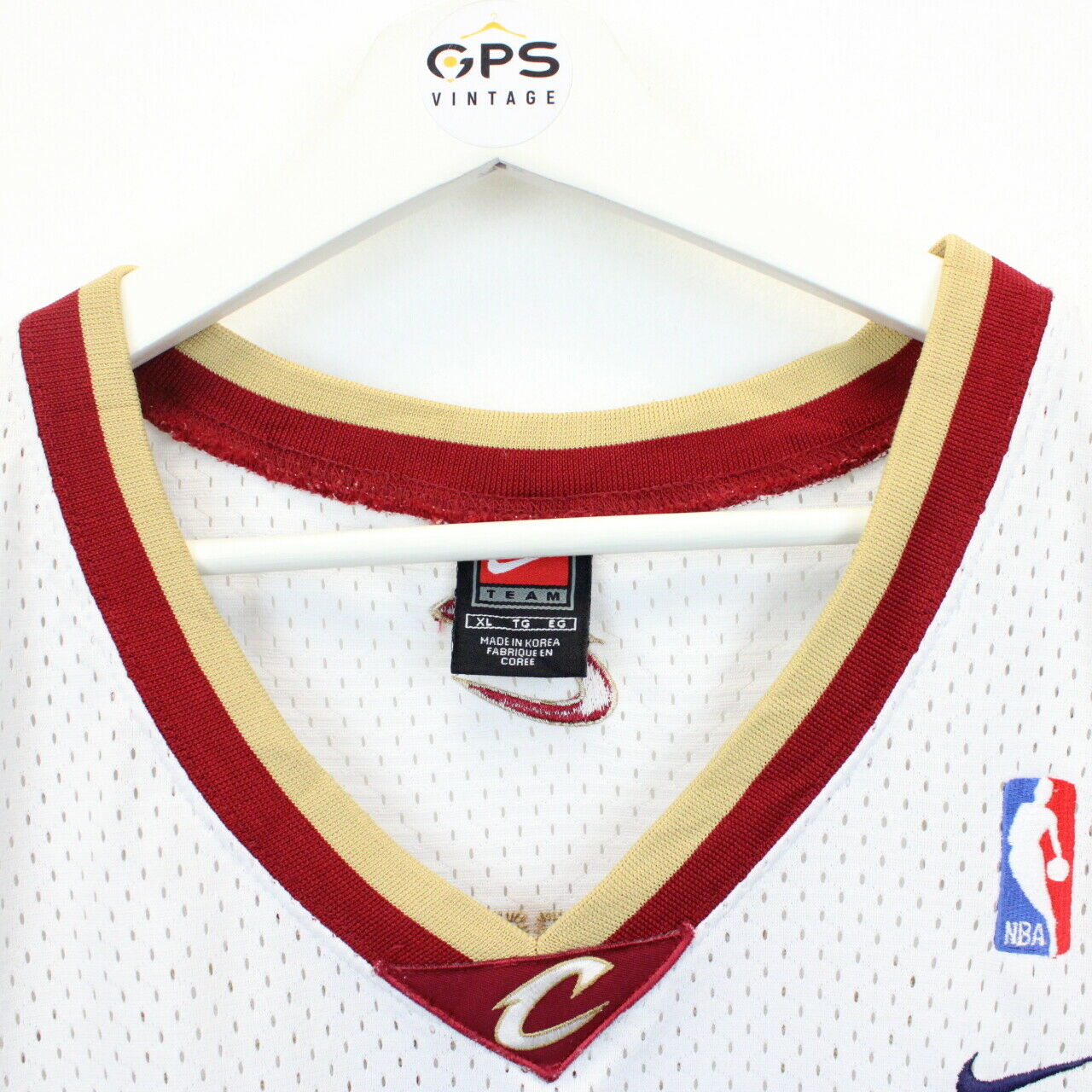 NBA NIKE TEAM 00s Cleveland CAVALIERS Jersey White | XL