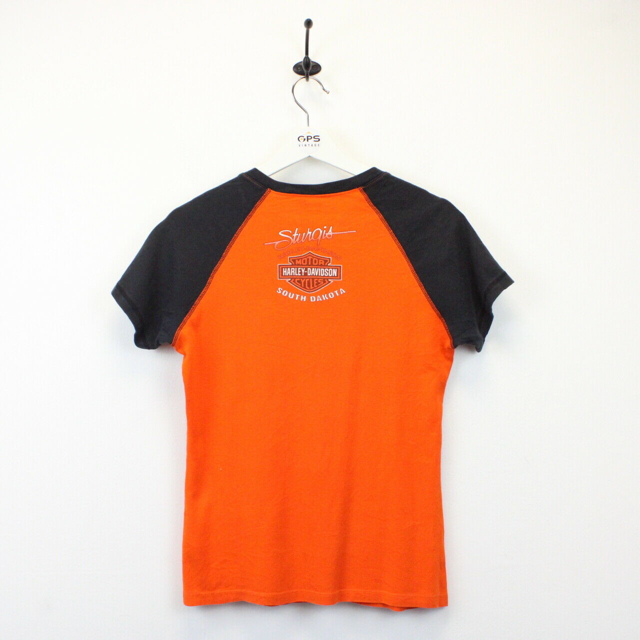 Womens HARLEY DAVIDSON 00s T-Shirt Orange | Medium