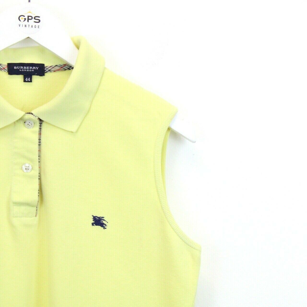 Womens BURBERRY Polo Shirt Yellow | XS