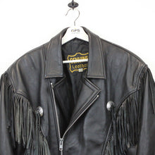 Load image into Gallery viewer, Womens 90s Leather Western Jacket Black | XL

