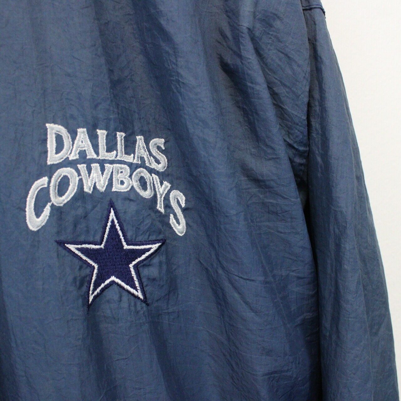 NFL 90s Dallas COWBOYS Jacket Navy Blue | Large