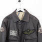 HI BUXTER Leather Aviator Jacket Brown | Large