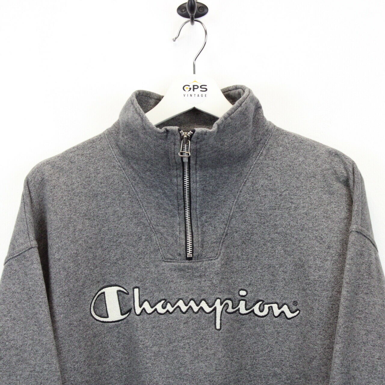 CHAMPION 00s 1/4 Zip Sweatshirt Grey | XXL