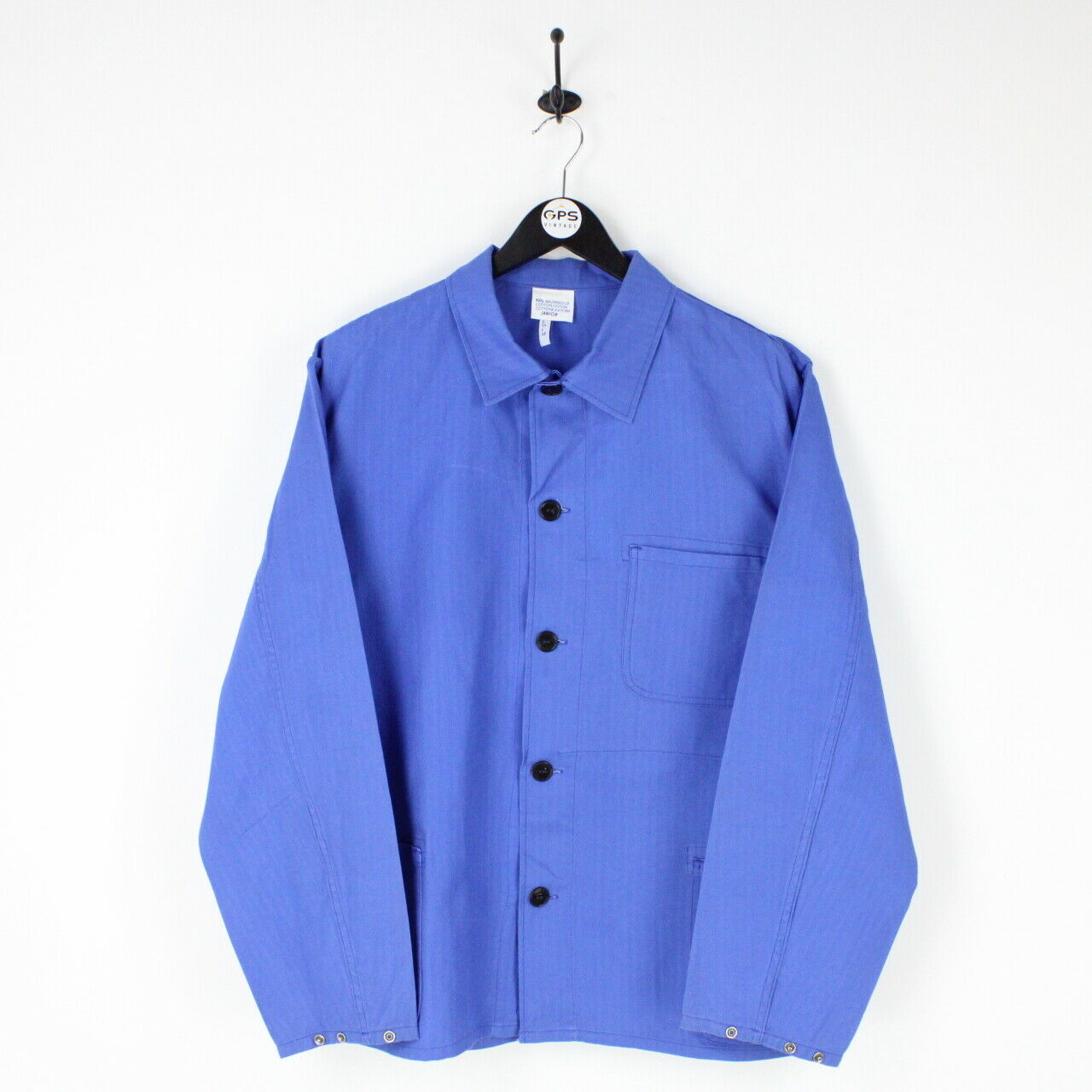 Mens SANFOR Worker Chore Jacket Blue Large – GPS Vintage