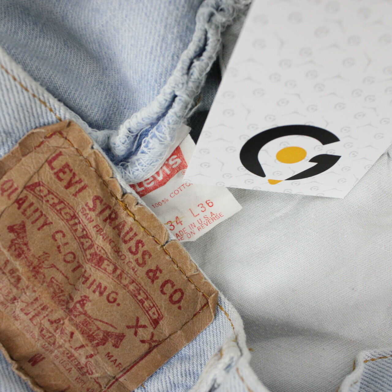 Mens LEVIS 501 Jeans Light Blue | W32 L32