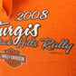 Womens HARLEY DAVIDSON 00s T-Shirt Orange | Medium