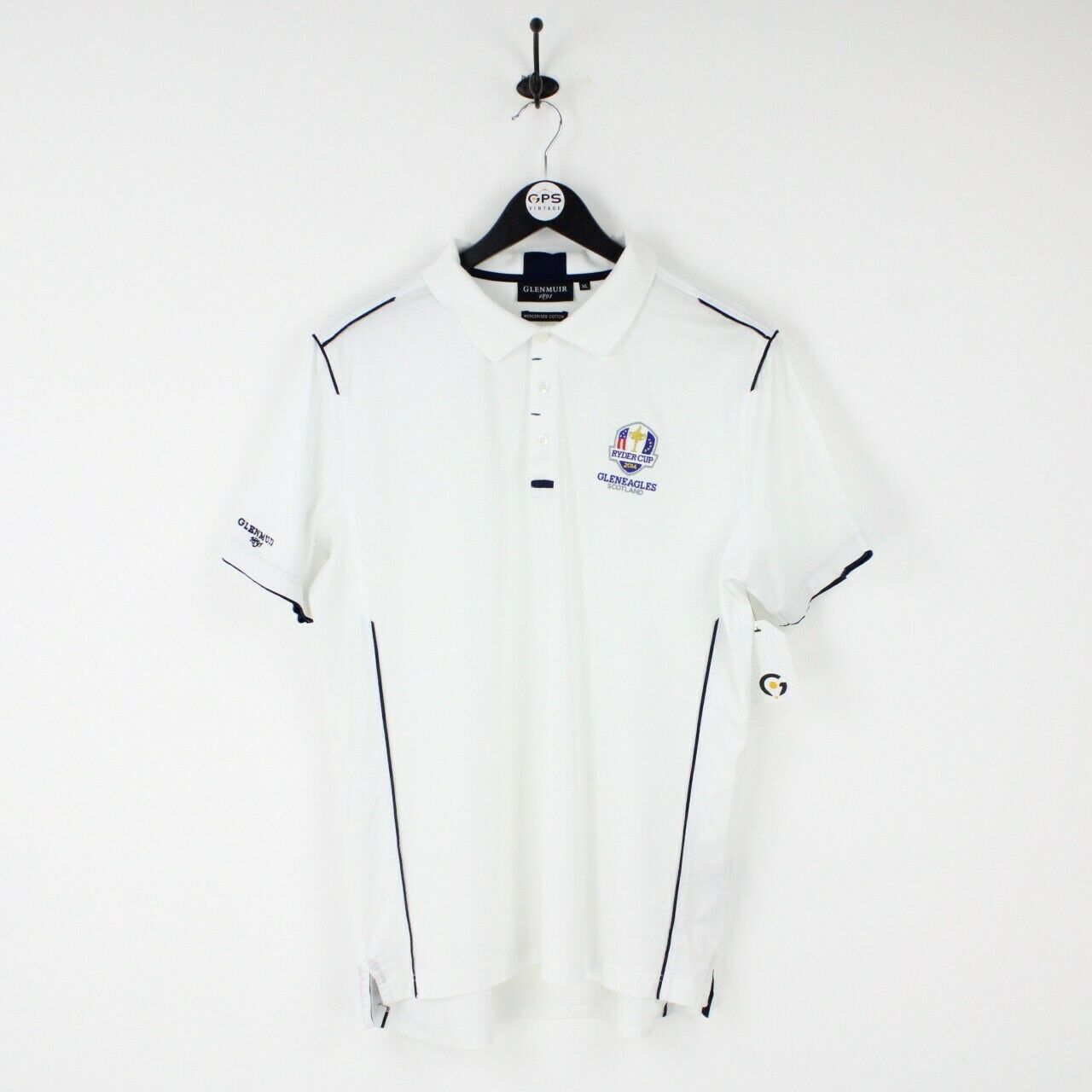 Mens Gleneagles Ryder Cup Polo Shirt White | Large