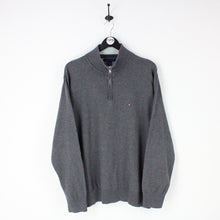 Load image into Gallery viewer, TOMMY HILFIGER 1/4 Zip Sweatshirt Grey | XXL

