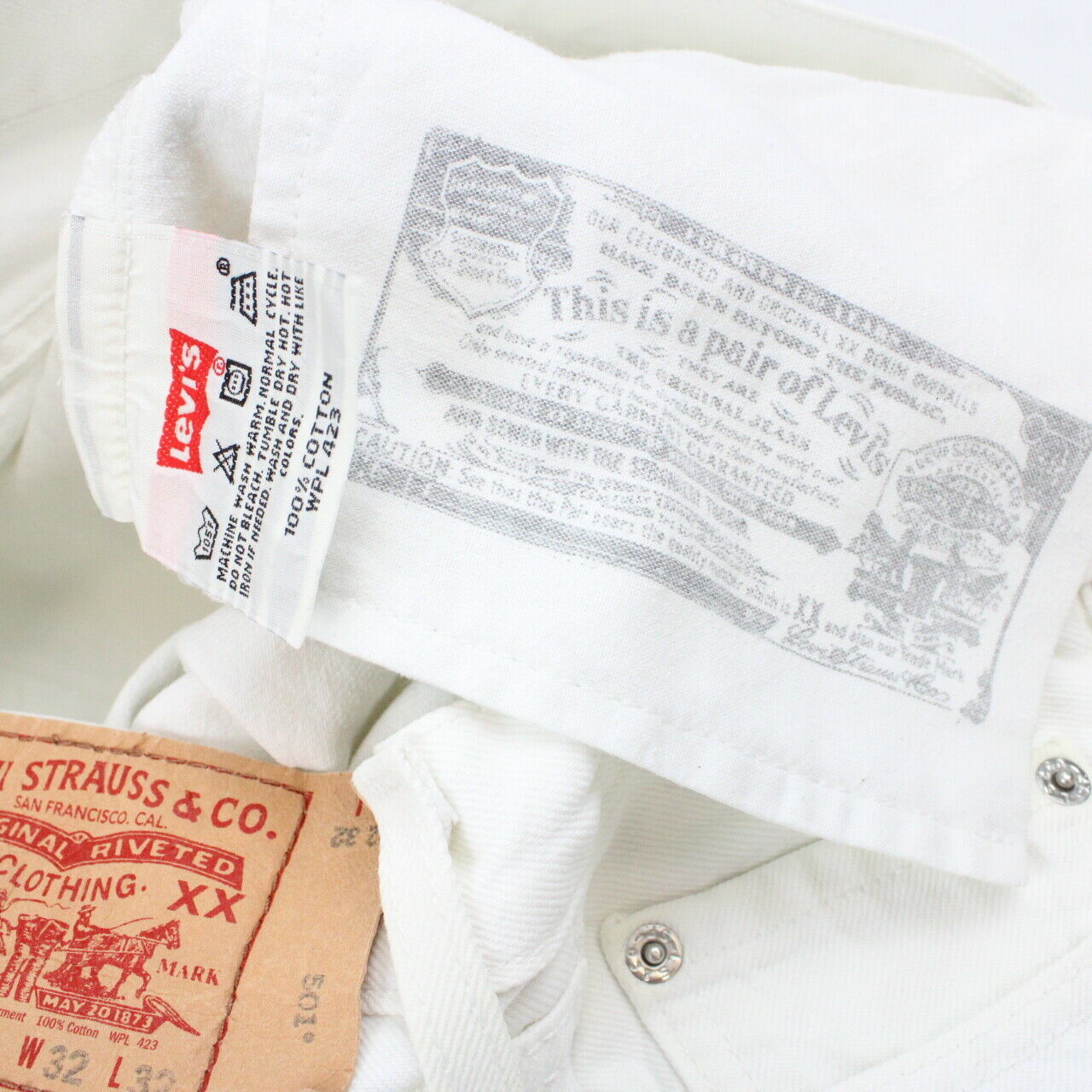 LEVIS 501 Jeans White | W32 L32