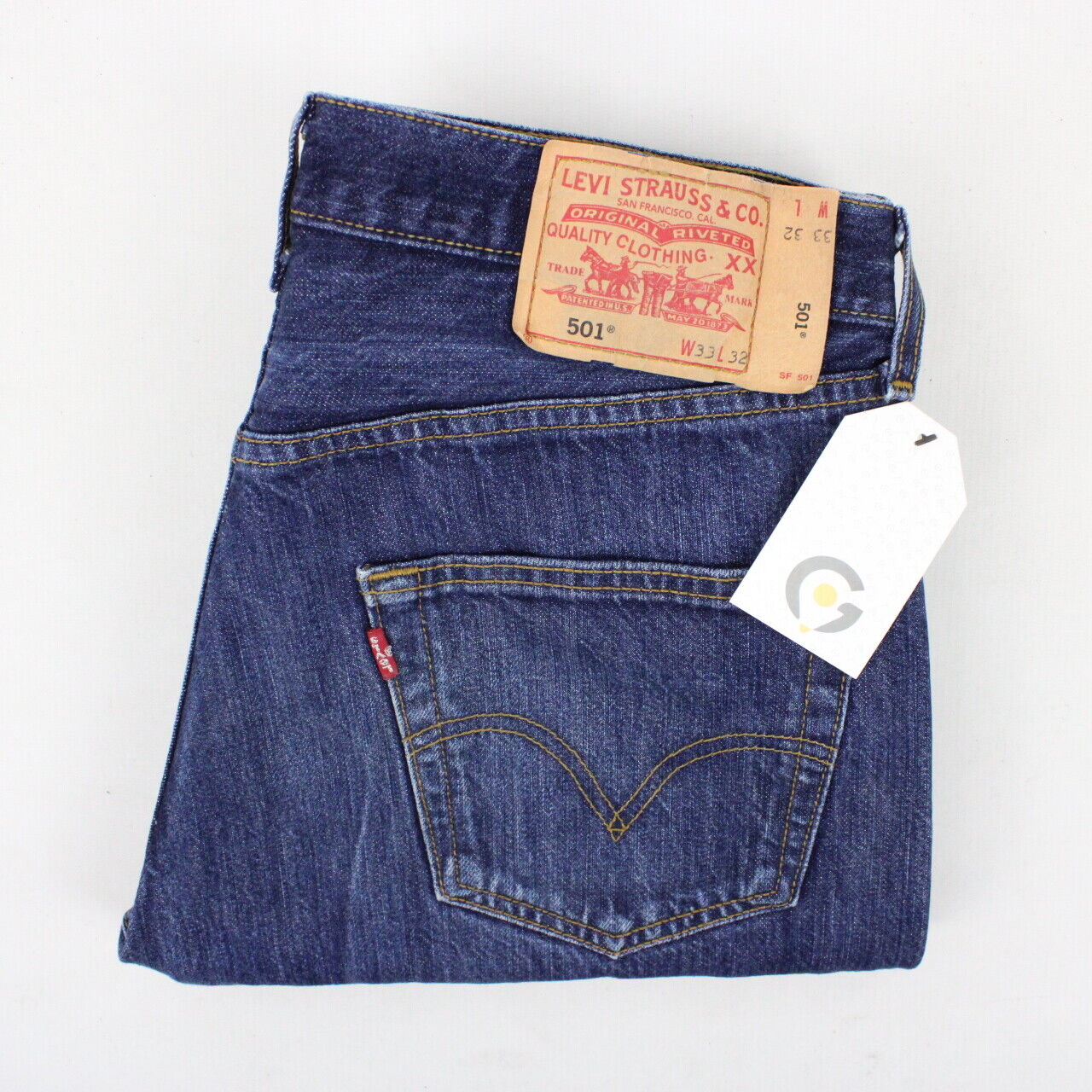 Mens LEVIS 501 Jeans Mid Blue | W33 L30