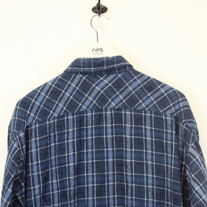 DICKIES Check Shirt Navy Blue | XL