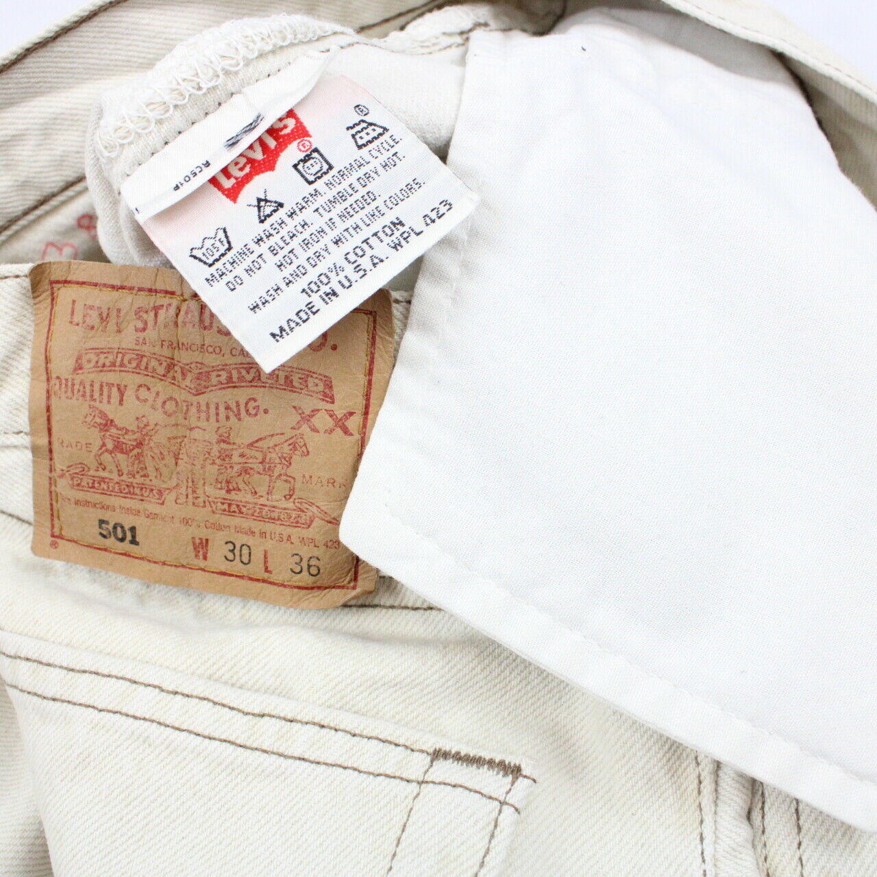 Womens LEVIS 501 Jeans Beige | W30 L28