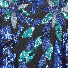 Load image into Gallery viewer, Womens 90s Sequin Top Blue | XL
