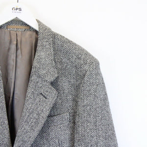 Vintage HARRIS TWEED Blazer Grey | Medium