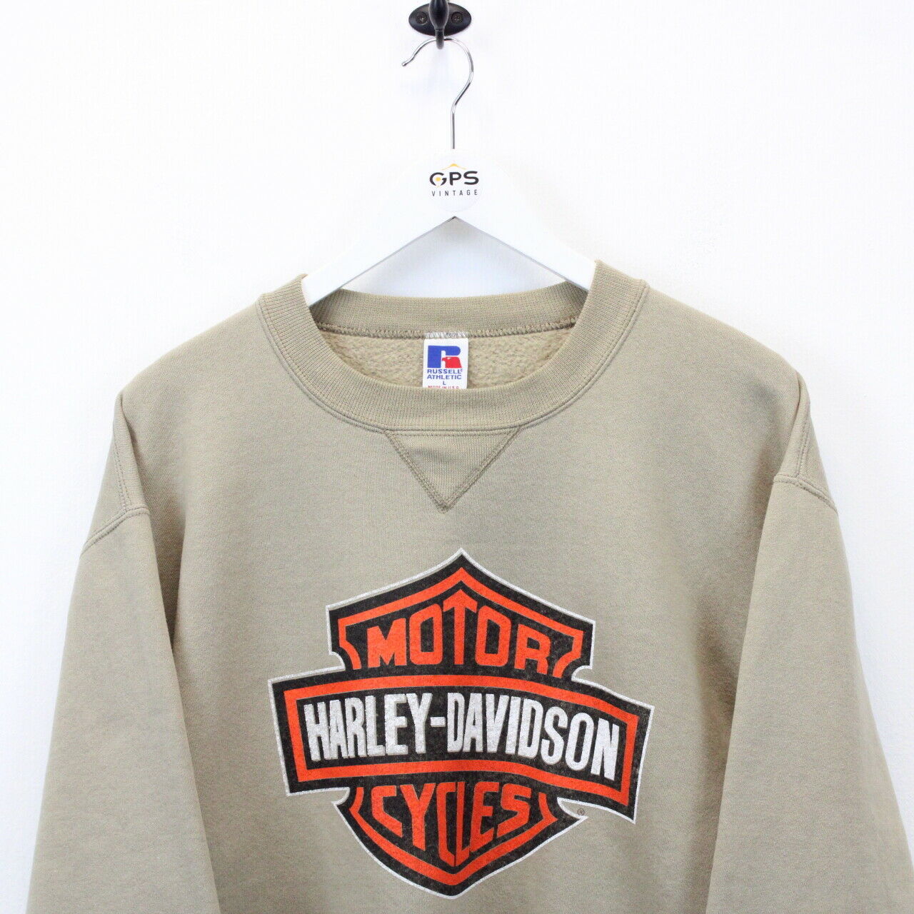 HARLEY DAVIDSON 90s Sweatshirt Beige | Large