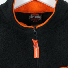 Load image into Gallery viewer, Womens Vintage HARLEY DAVIDSON 1/4 Zip Fleece Black | XL
