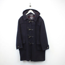 Load image into Gallery viewer, BURBERRYS 90s Wool Duffle Coat Navy Blue | XL

