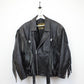 Womens 90s Leather Western Jacket Black | XL