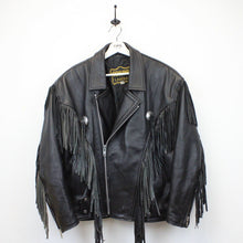 Load image into Gallery viewer, Womens 90s Leather Western Jacket Black | XL
