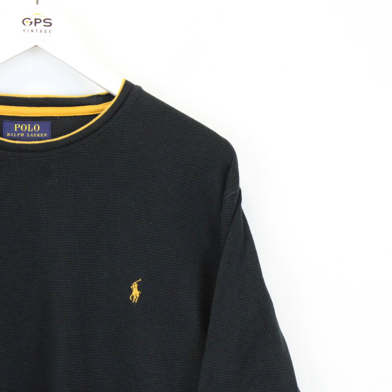 RALPH LAUREN Knit Sweatshirt Black | Medium