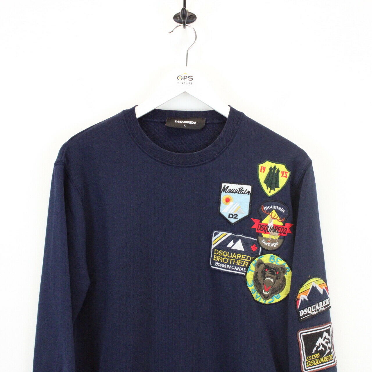 DSQUARED2 Sweatshirt Navy Blue | Medium