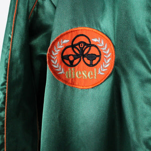 Vintage DIESEL Bomber Jacket Green | Large