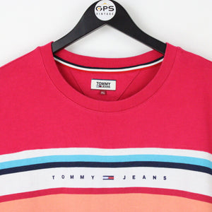 Womens TOMMY HILFIGER T-Shirt Dress Pink | XL