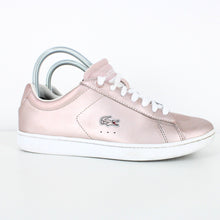 Load image into Gallery viewer, Womens LACOSTE Carnaby Evo Trainers Pink | UK 5
