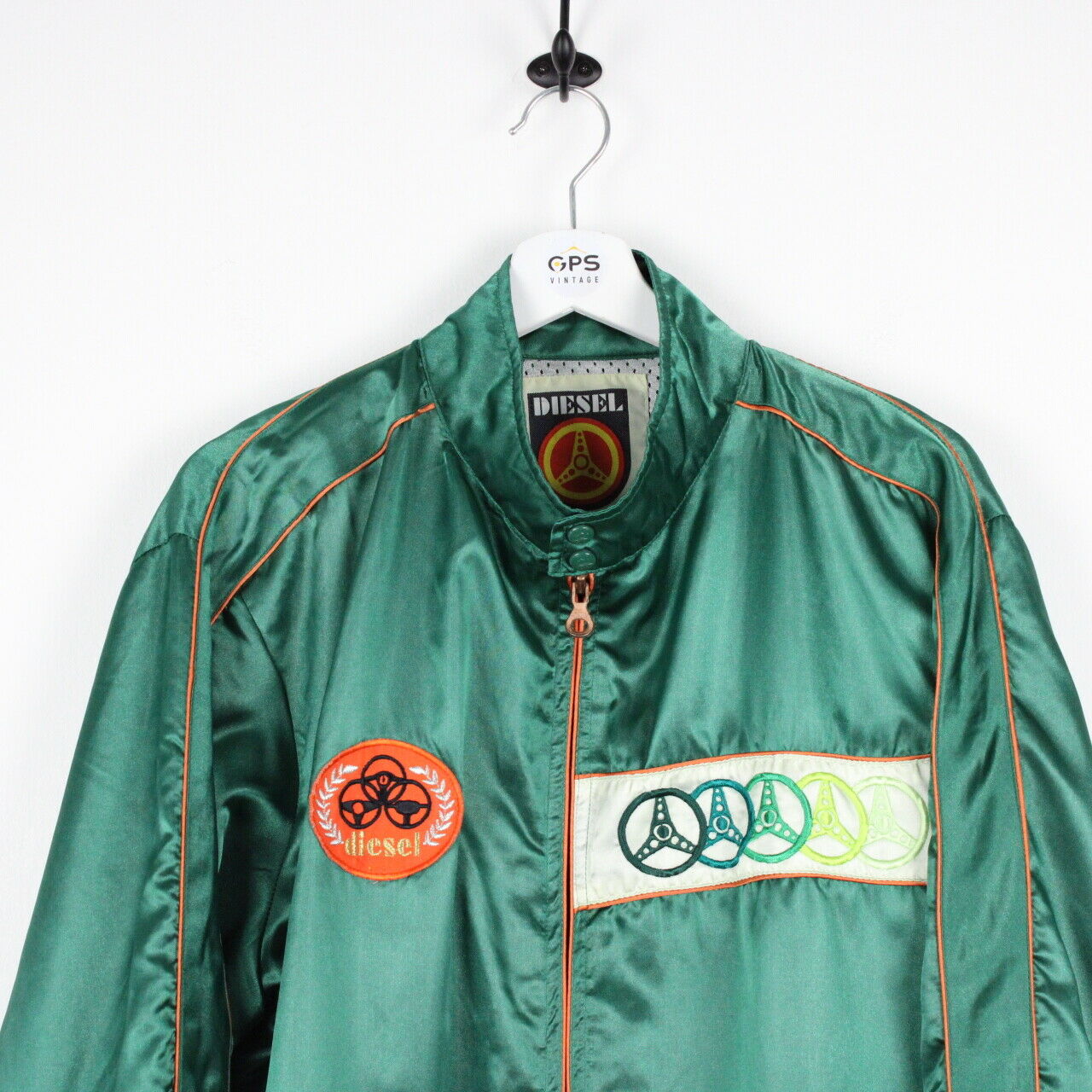 Vintage DIESEL Bomber Jacket Green | Large
