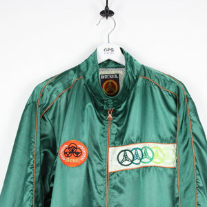 Vintage DIESEL Bomber Jacket Green | Large