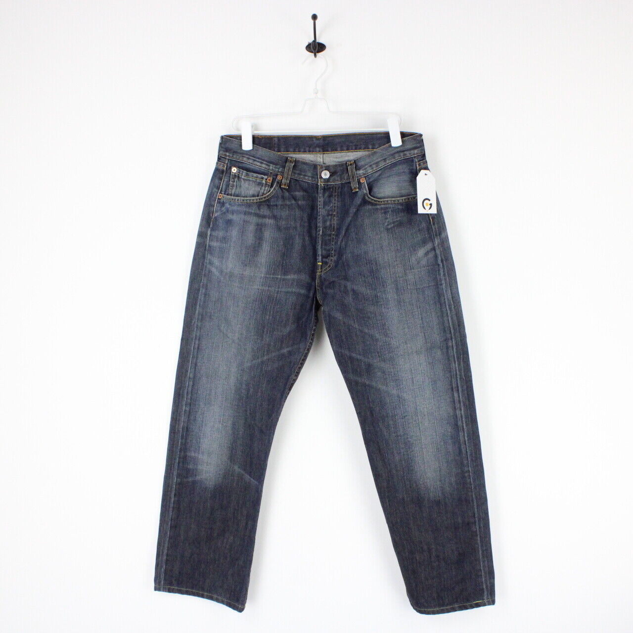 Mens LEVIS 501 Jeans Dark Blue | W34 L30